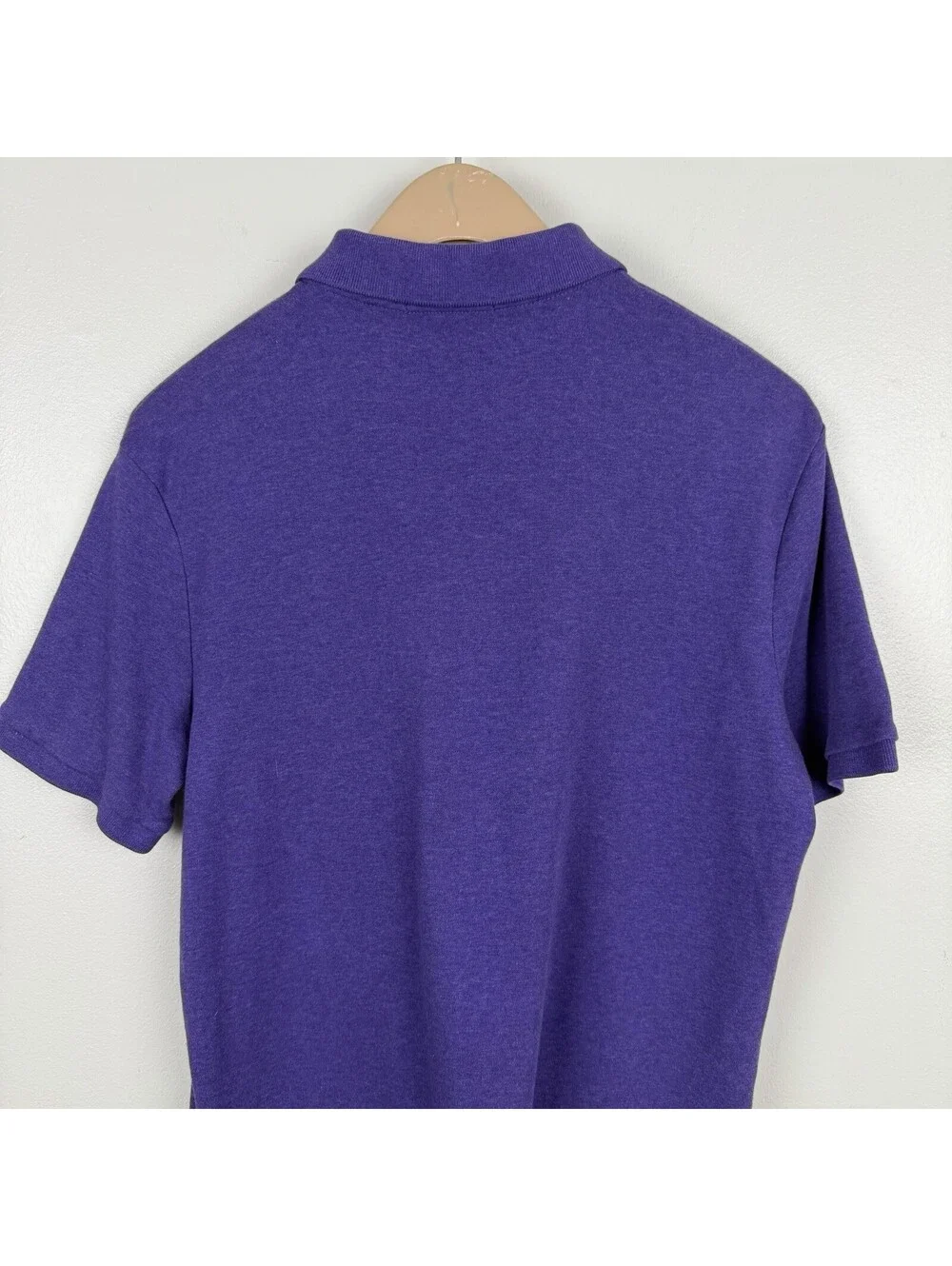 Polo Ralph Lauren Shirt Men Med Purple Custom Slim Fit Heather Polo Green Pony